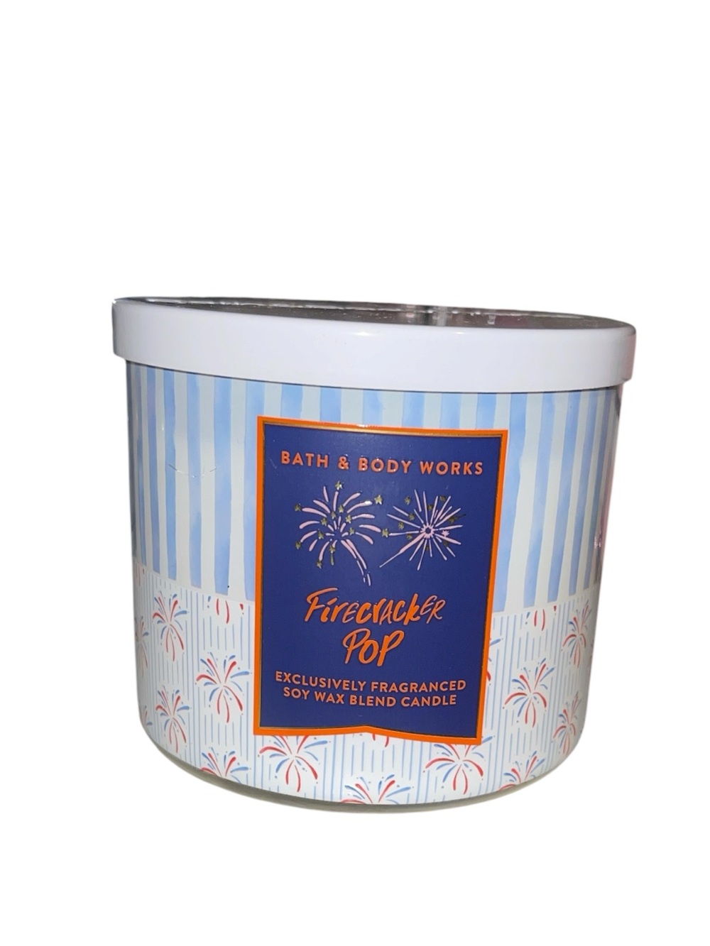 BATH & BODY WORKS FIRECRACKER POP 3 WICK CANDLE